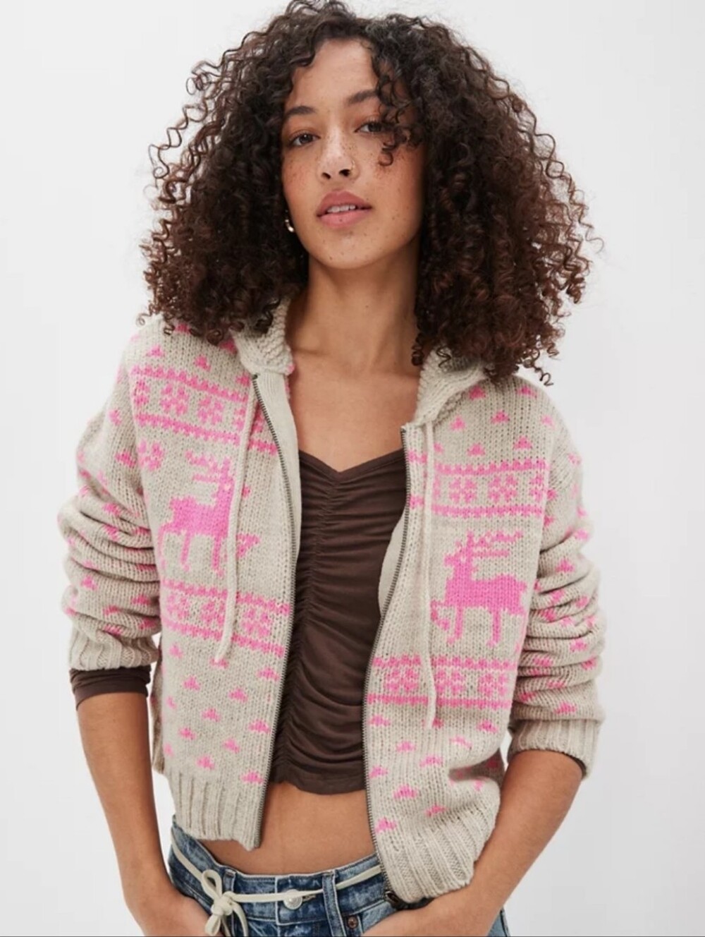 AE Elk Zip Up Hoodie Sweater